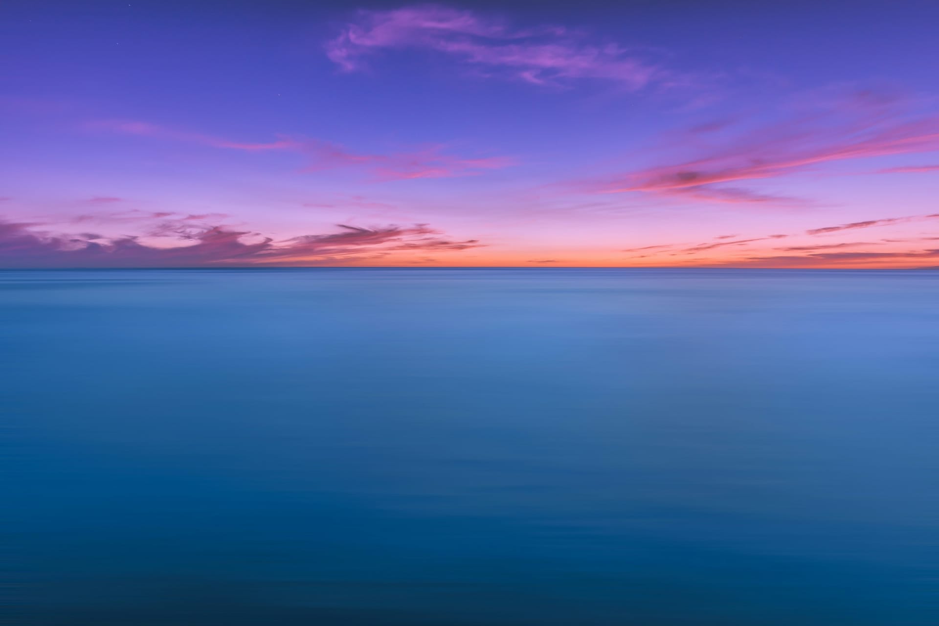 A wide Pacific sunset viewed from the beach